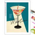 Kit peinture diamant 5D cocktail décoratif 20 à 50 cm – Couleur Gris foncé (XI-3108)