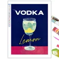 Kit peinture diamant 5D cocktail décoratif 20 à 50 cm – Couleur Rouge (XI-3093)