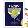Kit peinture diamant 5D cocktail décoratif 20 à 50 cm – Couleur Transparent (XI-3105)