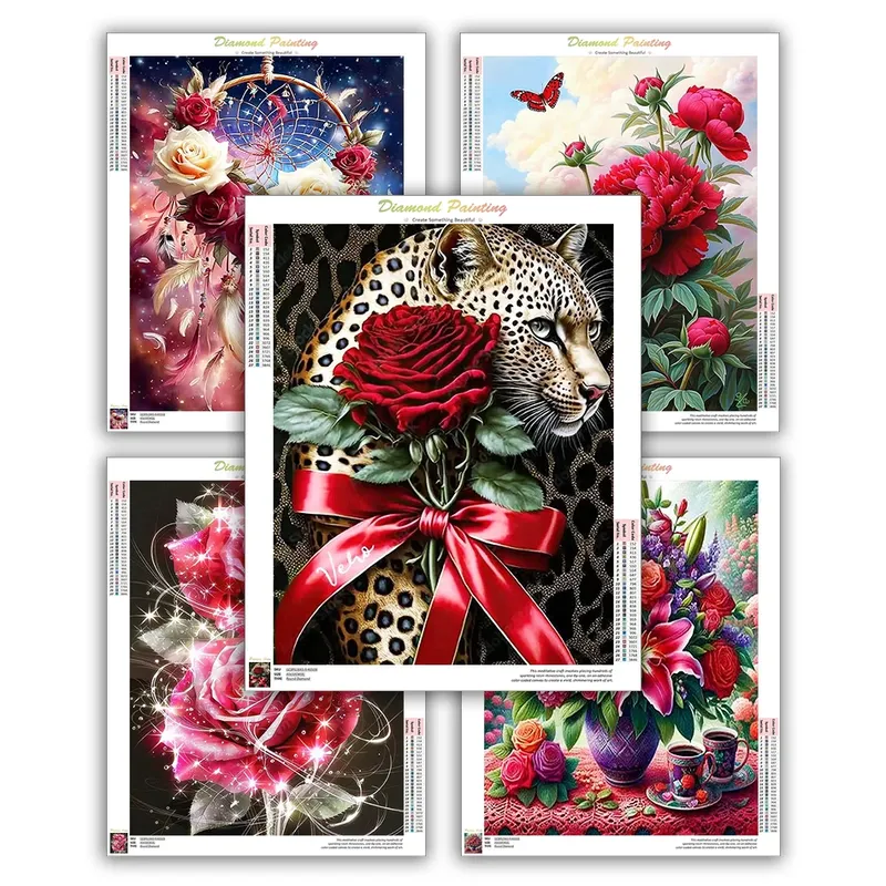 Kit peinture diamant 5D fleurs classique 20 à 50 cm