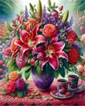 Kit peinture diamant 5D fleurs classique 20 à 50 cm – Couleur DZDP131059