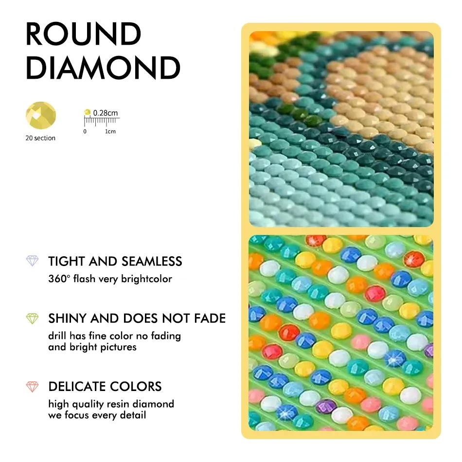 Kit peinture diamant 5D fleurs et accessoires 20 à 50 cm