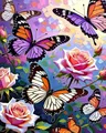 Kit peinture diamant 5D fleurs et accessoires 20 à 50 cm – Couleur DZDP122642