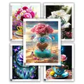 Kit peinture diamant 5D fleurs simple 20 à 50 cm – 1