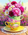 Kit peinture diamant 5D fleurs simple 20 à 50 cm – Couleur DZDP129664