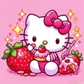 Kit peinture diamant 5D Hello Kitty 20 à 70 cm – Couleur BLANC (01)