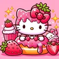 Kit peinture diamant 5D Hello Kitty 20 à 70 cm – Couleur Bourgogne (04)