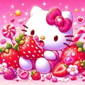 Kit peinture diamant 5D Hello Kitty 20 à 70 cm – Couleur jaune clair (12)