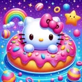 Kit peinture diamant 5D Hello Kitty 20 à 70 cm – Couleur Rouge (03)