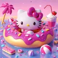 Kit peinture diamant 5D Hello Kitty 20 à 70 cm – Couleur vert clair (11)