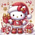Kit peinture diamant 5D Hello Kitty 20 à 70 cm – Couleur Violet (05)