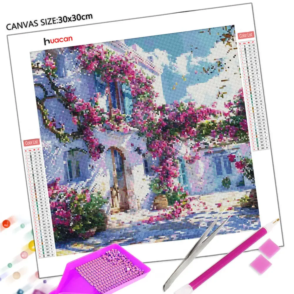Kit peinture diamant 5D paysage de jardin 20 à 50 cm