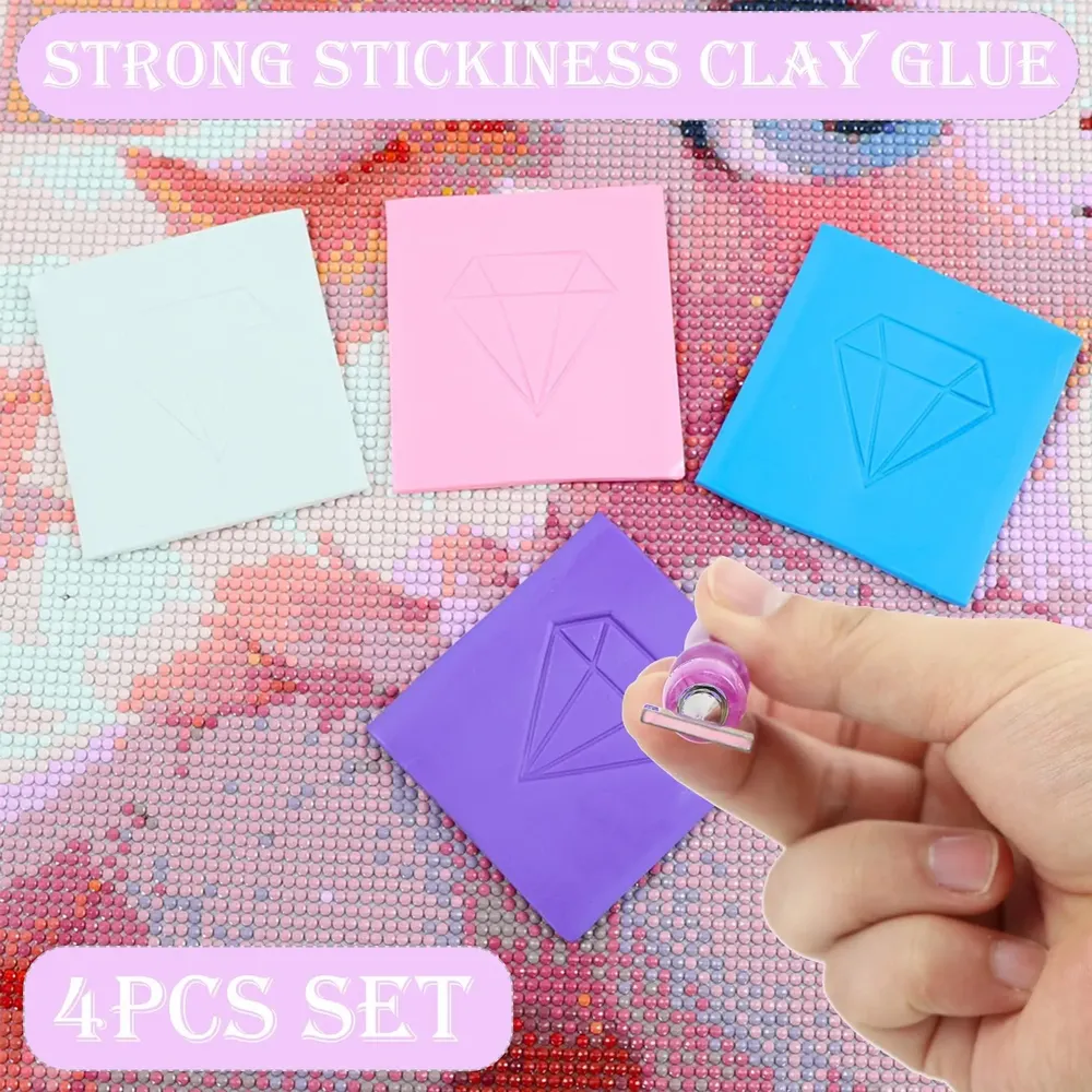 Kit peinture diamant adulte avec argile collante spéciale