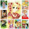 Kit peinture diamant anime fille fleur 20x30 à 50x70 cm – 1