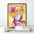 Kit peinture diamant anime fille fleur 20x30 à 50x70 cm – 2