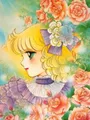 Kit peinture diamant anime fille fleur 20x30 à 50x70 cm – Couleur XYHK563-11