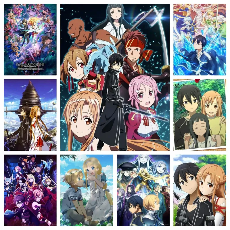Kit peinture diamant Anime Sword Art Online 30 à 70 cm