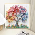Kit peinture diamant arbre coloré 30x30 cm pour adultes – 6