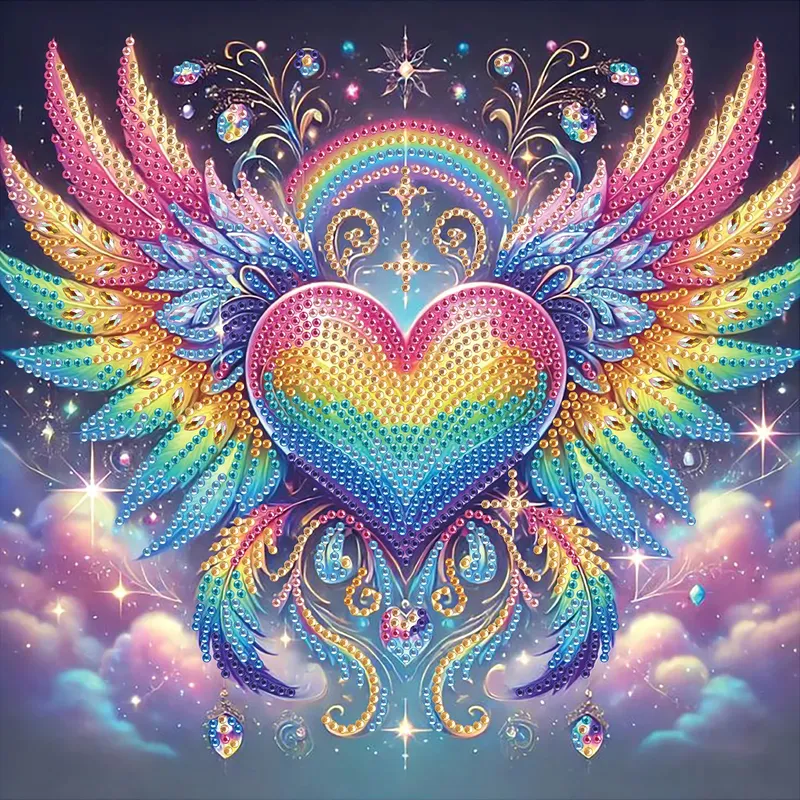 Kit peinture diamant arc-en-ciel 30x30 cm pour adultes