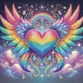 Kit peinture diamant arc-en-ciel 30x30 cm pour adultes – Couleur arc-en-ciel