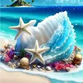 Kit peinture diamant bord de mer 20 à 40 cm – Couleur BLANC