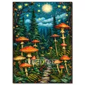 Kit peinture diamant champignon papillon 20x30 à 40x50 cm – Couleur FDX5684