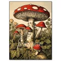 Kit peinture diamant champignon papillon 20x30 à 40x50 cm – Couleur FDX5694