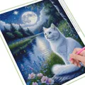 Kit peinture diamant chat lion oiseau 30x40 à 45x60 cm – 2
