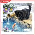 Kit peinture diamant chat poisson 20x20 à 50x50 cm – 1
