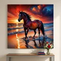 Kit peinture diamant cheval 20x20cm à 50x50cm diamants ronds – 3