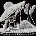 Kit peinture diamant dame élégante 30x30 cm – 4