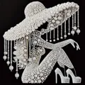 Kit peinture diamant dame élégante 30x30 cm – 5