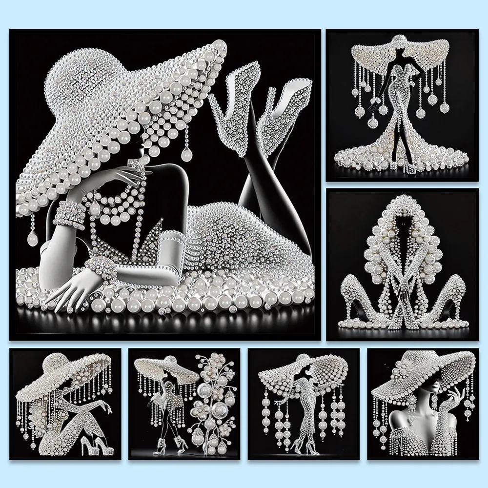 Kit peinture diamant dame élégante 30x30 cm