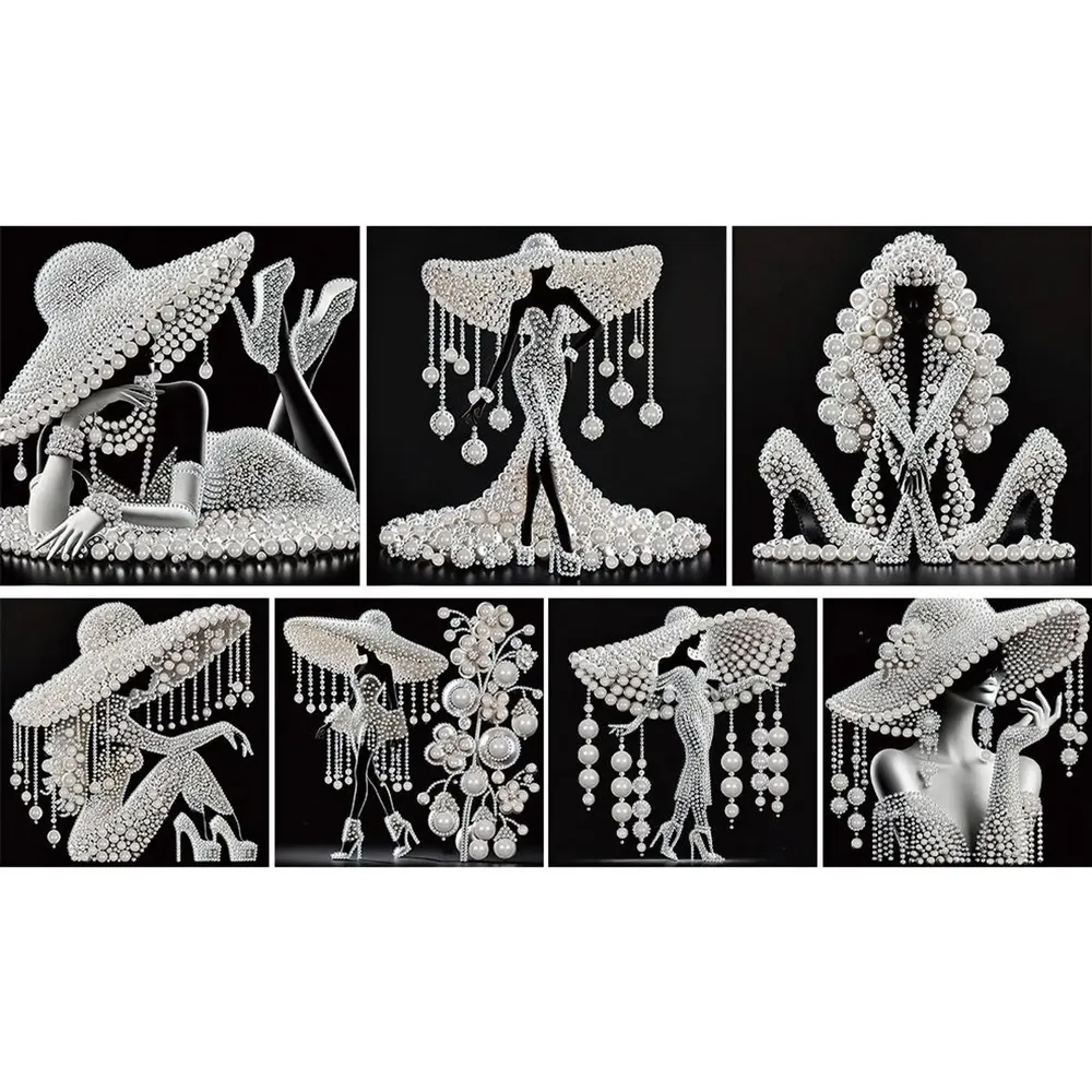 Kit peinture diamant dame élégante 30x30 cm