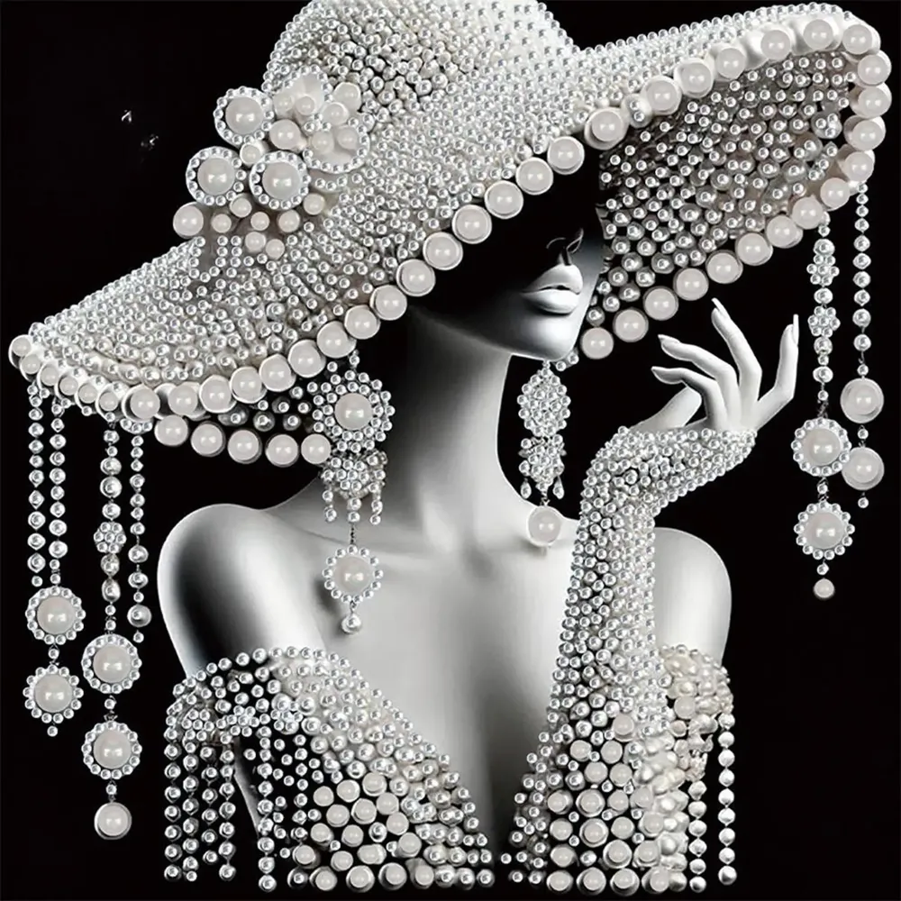 Kit peinture diamant dame élégante 30x30 cm