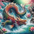Kit peinture diamant dragon 25x25 à 40x40 cm – Couleur Rouge (3)