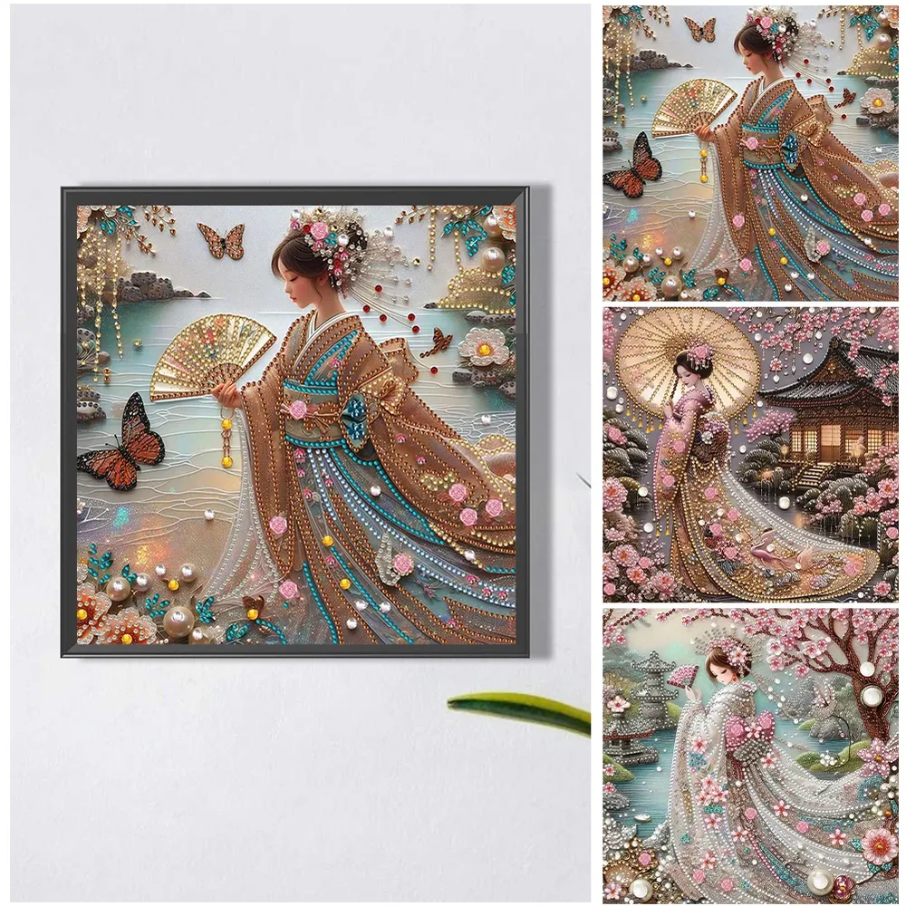 Kit peinture diamant fille japonaise forme spéciale
