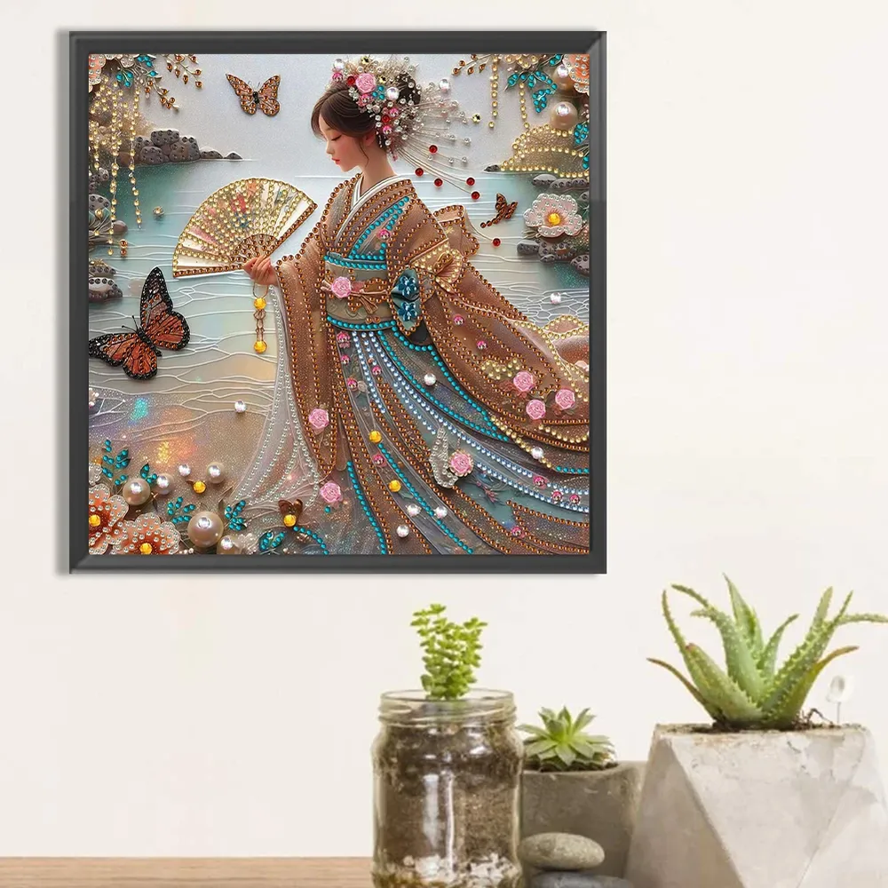 Kit peinture diamant fille japonaise forme spéciale