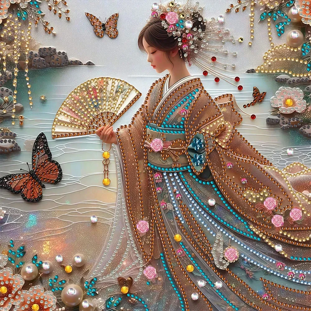 Kit peinture diamant fille japonaise forme spéciale