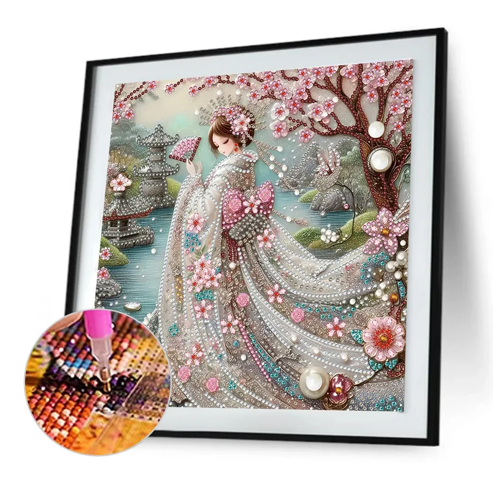 Kit peinture diamant fille japonaise forme spéciale