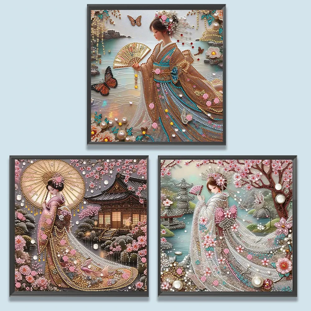 Kit peinture diamant fille japonaise forme spéciale
