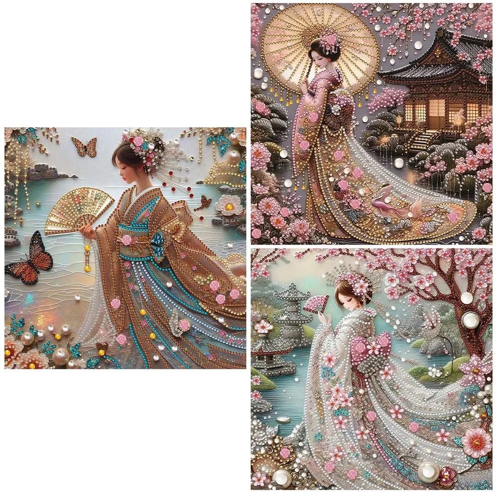 Kit peinture diamant fille japonaise forme spéciale
