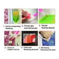 Kit peinture diamant fleur 20 à 50 cm – 6