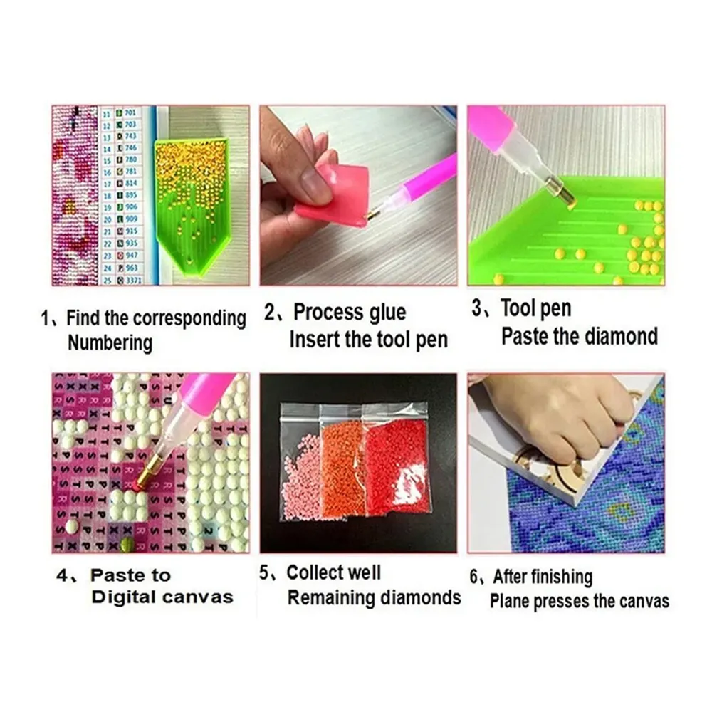 Kit peinture diamant fleur 20 à 50 cm