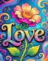 Kit peinture diamant fleur d'amour 20x30 à 40x50 cm – Couleur DZDP122314