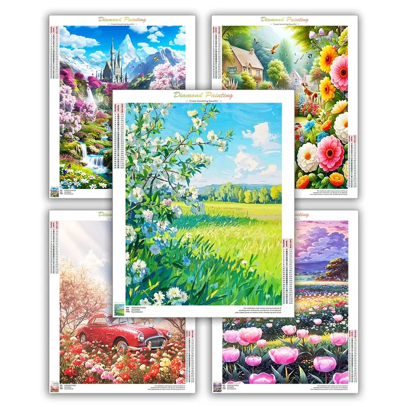 Kit peinture diamant fleurs 20 à 50 cm débutant