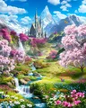 Kit peinture diamant fleurs 20 à 50 cm débutant – Couleur DZDP129916