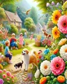 Kit peinture diamant fleurs 20 à 50 cm débutant – Couleur DZDP132901