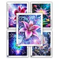 Kit peinture diamant fleurs 20 à 50 cm ronde ou carrée – 1