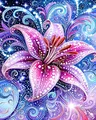 Kit peinture diamant fleurs 20 à 50 cm ronde ou carrée – Couleur DZDP121762